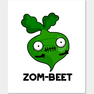 Zom-beet Cute Halloween Zombie Beet Pun Posters and Art
